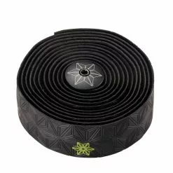 Supacaz Super Sticky Kush Galaxy Lenker Tonband Specialized Neon Jaune Print/Ano Schwarz Plugs